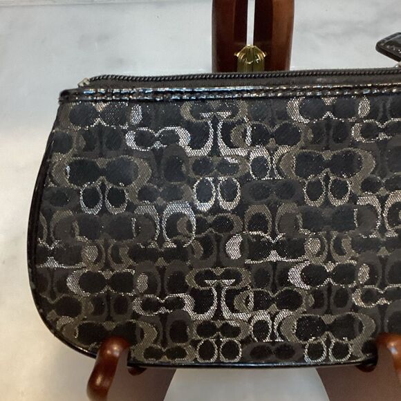 Coach Pleated Signature Lurex Logo Wristlet - Picture 6 of 15